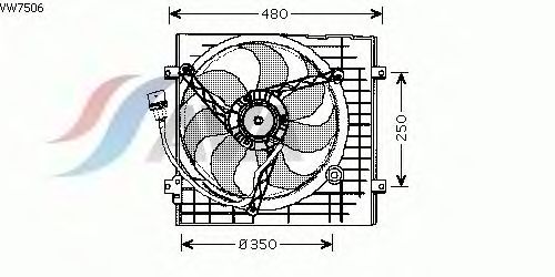 Вентилятор охлаждения AVA QUALITY COOLING VW7506