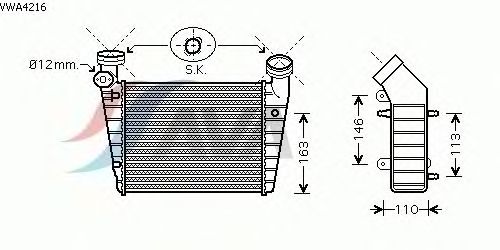 Интеркулер AVA QUALITY COOLING VWA4216