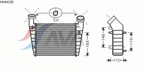 Интеркулер AVA QUALITY COOLING VWA4238