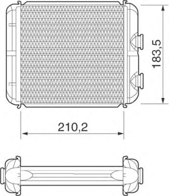 Радиатор отопителя MAGNETI MARELLI 350218216000