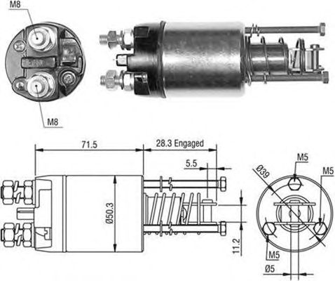 Втягивающее реле MAGNETI MARELLI 940113050498