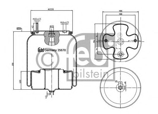 Пневмоподушка подвески FEBI BILSTEIN 35678