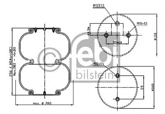 Пневмоподушка подвески FEBI BILSTEIN 39420