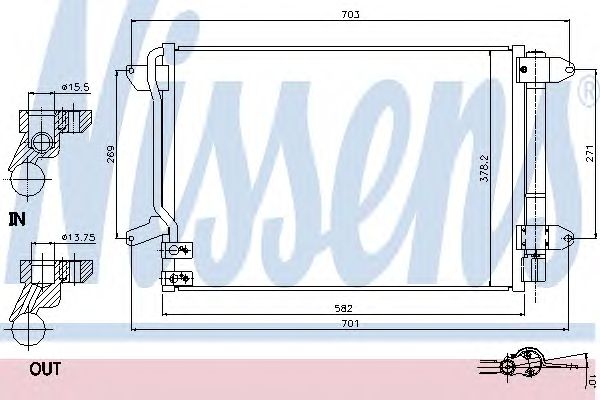Радиатор кондиционера NISSENS 940238