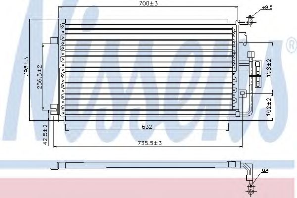 Радіатор кондиціонера NISSENS 94846