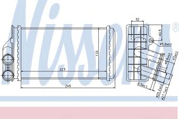 Радиатор отопителя NISSENS 71157