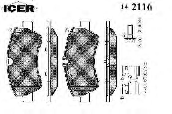 Тормозные колодки ICER 142116