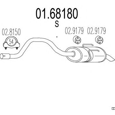Глушитель MTS 01.68180