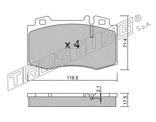 Тормозные колодки TRUSTING 579.0