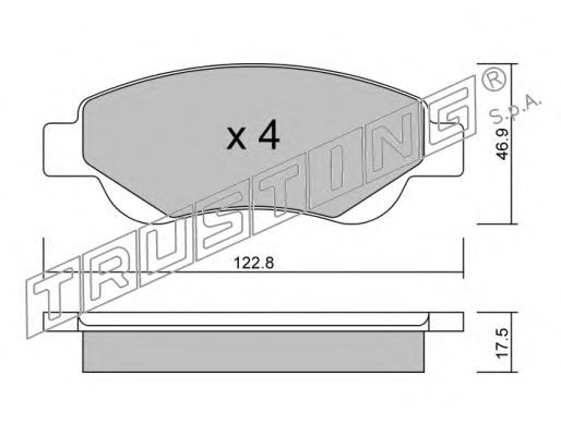 Тормозные колодки TRUSTING 653.0