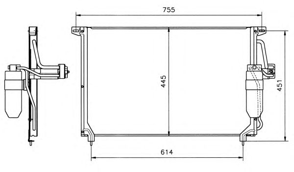 Радиатор кондиционера NRF 35184