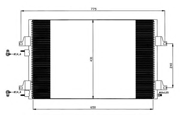 Радиатор кондиционера NRF 35557