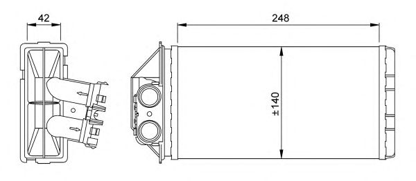 Радиатор отопителя NRF 53561