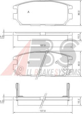 Тормозные колодки A.B.S. 36873