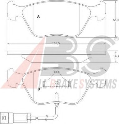 Тормозные колодки A.B.S. 36880
