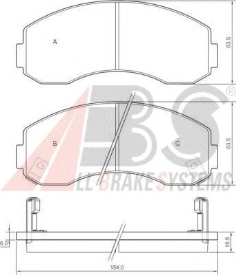 Тормозные колодки A.B.S. 36948