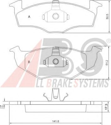 Тормозные колодки A.B.S. 36969