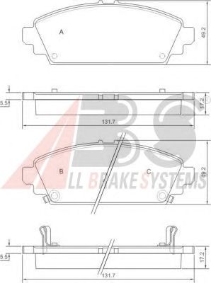 Тормозные колодки A.B.S. 37177