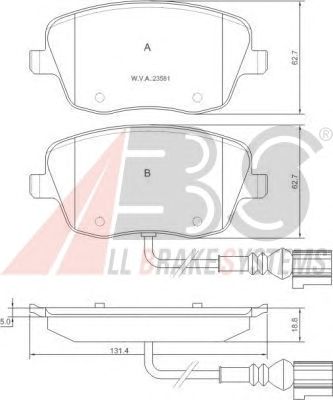 Тормозные колодки A.B.S. 37338
