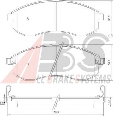 Тормозные колодки A.B.S. 37481
