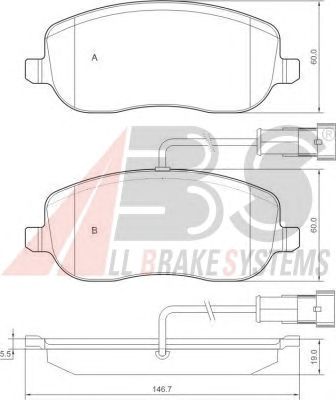 Тормозные колодки A.B.S. 37495