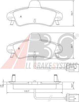 Тормозные колодки A.B.S. 37498