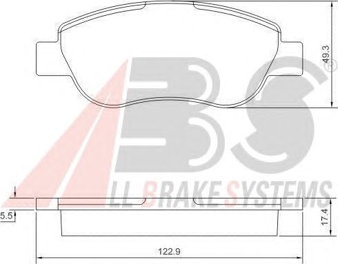 Тормозные колодки A.B.S. 37623