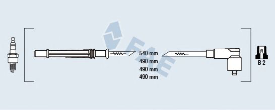 Комплект высоковольтных проводов FAE 85988