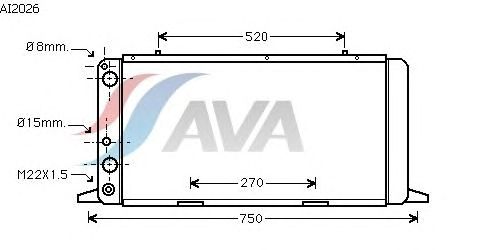 Радиатор, охлаждение двигателя AVA QUALITY COOLING AI2026