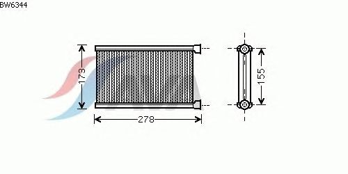 Радиатор отопителя AVA QUALITY COOLING BW6344