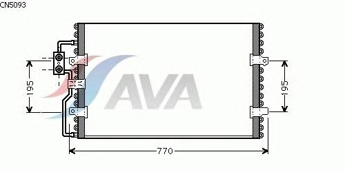 Радиатор кондиционера AVA QUALITY COOLING CN5093