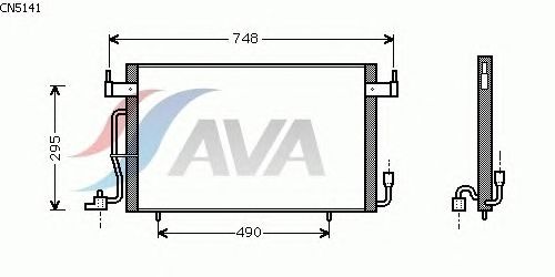 Радіатор кондиціонера AVA QUALITY COOLING CN5141