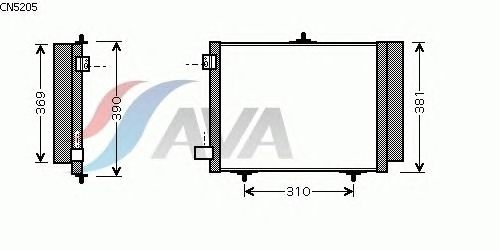 Радиатор кондиционера AVA QUALITY COOLING CN5205