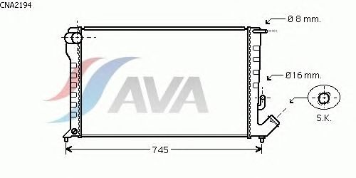 Радиатор, охлаждение двигателя AVA QUALITY COOLING CNA2194