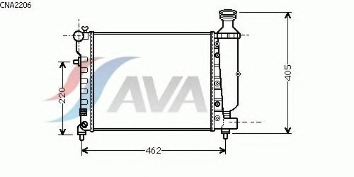 Радіатор, охолодження двигуна AVA QUALITY COOLING CNA2206