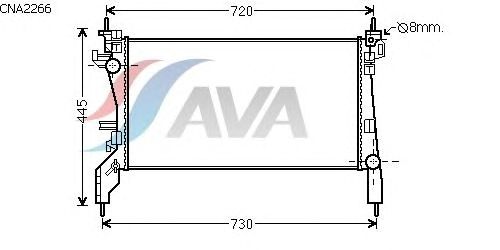 Радиатор, охлаждение двигателя AVA QUALITY COOLING CNA2266