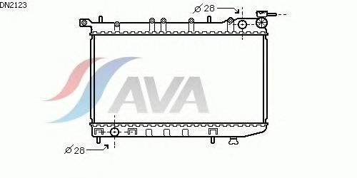 Радиатор, охлаждение двигателя AVA QUALITY COOLING DN2123