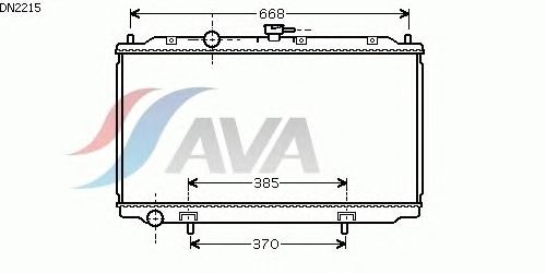 Радиатор, охлаждение двигателя AVA QUALITY COOLING DN2215