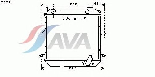 Радиатор, охлаждение двигателя AVA QUALITY COOLING DN2233