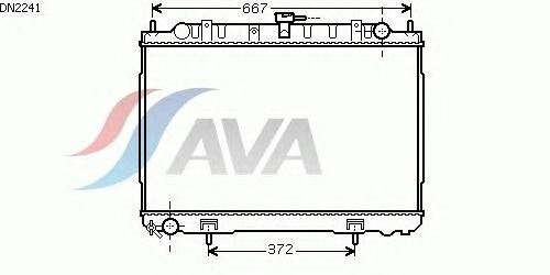 Радиатор, охлаждение двигателя AVA QUALITY COOLING DN2241