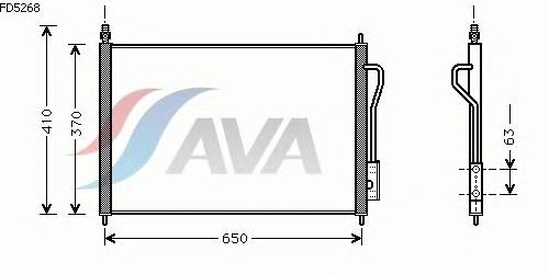 Радиатор кондиционера AVA QUALITY COOLING FD5268