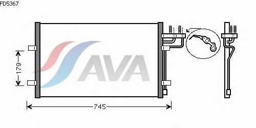 Радиатор кондиционера AVA QUALITY COOLING FD5367