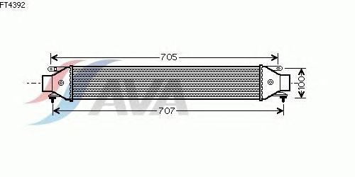 Интеркулер AVA QUALITY COOLING FT4392