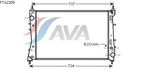 Радиатор, охлаждение двигателя AVA QUALITY COOLING FTA2359