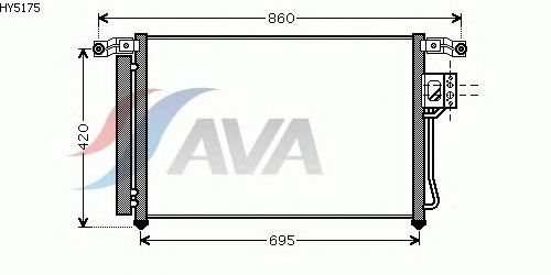 Радиатор кондиционера AVA QUALITY COOLING HY5175