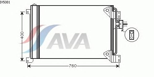 Радиатор кондиционера AVA QUALITY COOLING IV5081