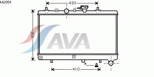 Радиатор, охлаждение двигателя AVA QUALITY COOLING KA2054
