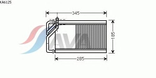 Радиатор отопителя AVA QUALITY COOLING KA6125