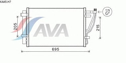 Радиатор кондиционера AVA QUALITY COOLING KAA5147