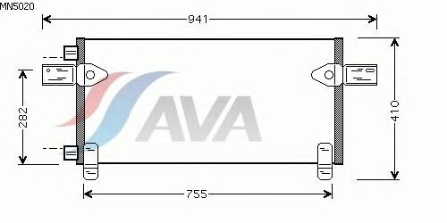 Радіатор кондиціонера AVA QUALITY COOLING MN5020